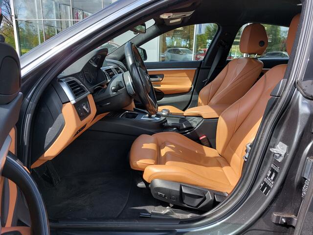 BMW 4-SERIE Gran Coupé 420i 184pk Automaat High Executive | Navi | Clima | Cruise | Led Koplampen | Leder+Sportstoel | Stoelverwarming V+A | Dodehoek+Rijstrooksensor | Pdc V+A+Assist+Camera | 18''lm | Trekhaak