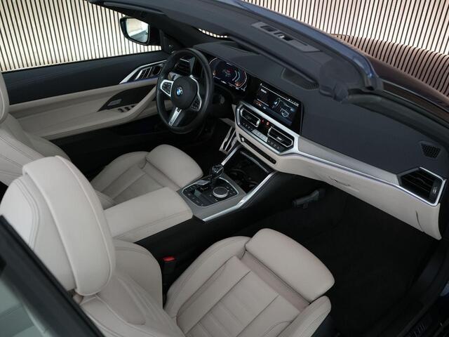 BMW 4-SERIE Cabrio M440i 374pk xDrive High Executive |M-sport|Harman&Kardon|Laser LED|nek verwarming|dealer o.h.|head-up|360 camera|memory|Apple Carplay|stoelverwarming|19" LMV|