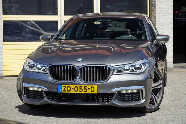 BMW 7-SERIE 730d Automaat! M-Sport BJ2018 Lmv 20" | Led V+A | Pdc | Adaptieve Luchtvering | Harman/Kardon | Keyless entry | Elek. achterklep | 360° Camera | Navi | Virtual cockpit | Head-up display | Elek. voorstoelen+Mem/Verwarmd | Lederen bekleding | Zwarte hemel