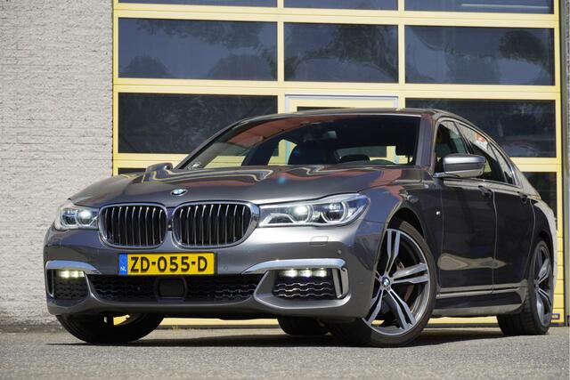 BMW 7-SERIE 730d Automaat! M-Sport BJ2018 Lmv 20" | Led V+A | Pdc | Adaptieve Luchtvering | Harman/Kardon | Keyless entry | Elek. achterklep | 360° Camera | Navi | Virtual cockpit | Head-up display | Elek. voorstoelen+Mem/Verwarmd | Lederen bekleding | Zwarte hemel