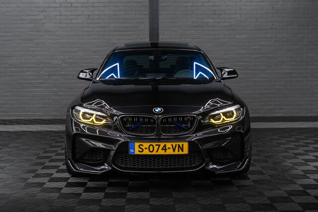 BMW M2 2-serie Coupé DCT | NOVA PERFORMANCE 19 INCH CUSTOM WHEELS | CS STOELEN | CS STUUR | CARBON INTERIEUR EN EXTERIEUR| voorzien van Target Blu Eye 2 en Laser Track Flare