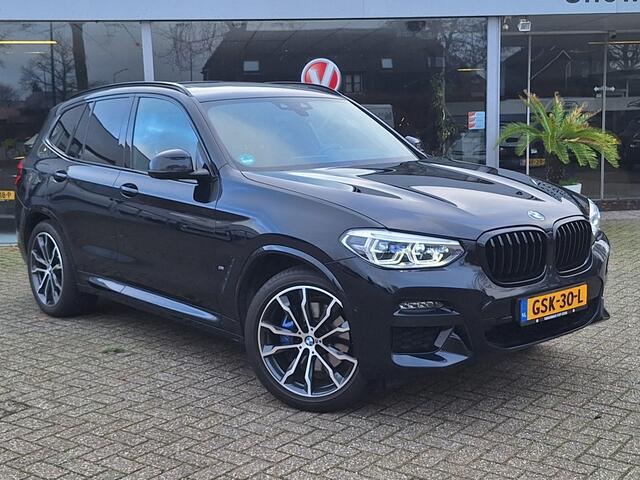 BMW X3 xDrive30e Hybride M-Sport Full Options/Panodak/Trekhaak/Leer/HUD/Stuur en stoel verwarming/360 Camera/Adaptive Licht/Led/Elektrisch stoelverstelling/Key Less/ Carbon Zwart/ Dealer onderhouden M