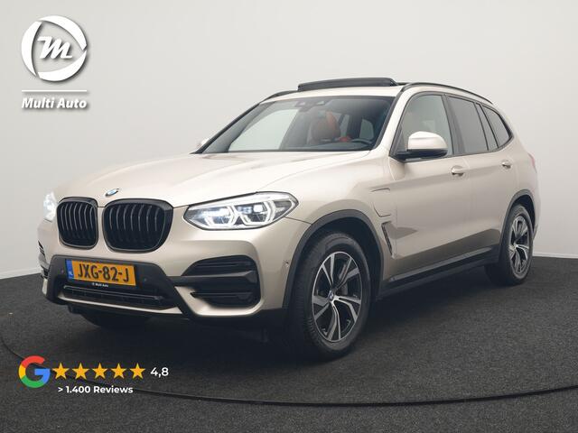 BMW X3 xDrive30e High Executive Plug In Hybrid 293pk PHEV | Panodak | Head Up | Camera | Lederen Sportstoelen & Stuur Verwarmd | Sfeerverlichting | Adaptive LED | Hifi Audio | Blis | Keyless | Navigatie | DAB |