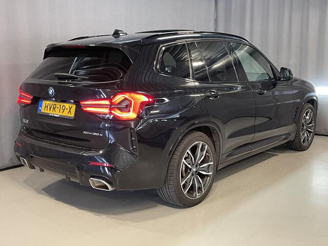 BMW X3 xDrive30e High Executive M Sport 20"/Panoramadak/Leder + memory/360 camera/Harman Kardon/Keyless/Dodehoek/Head-up/Adaptief onderstel + Sport steering/Stoelverwarming/Alarm