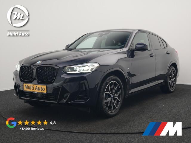 BMW X4 xDrive20i M Sport 184pk Dealer O.H. Carbon Schwarz Metallic | Adaptive Cruise | Camera | Sfeerverlichting | Lederen Sportstoelen Verwarmd | Apple Carplay | Virtual Cockpit | Navigatie | DAB | 19"L.M |