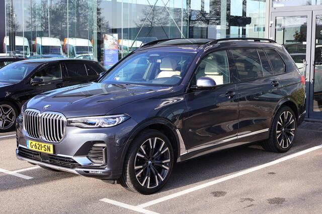 BMW X7 xDrive40i 6p. l 340 PK l Panodak Skylounge l LASER l Head-up l 3500 Ahw gewicht l Memory l B & W l 360 Camera l Stuurverw. l Stoelverwarming l Distronic l