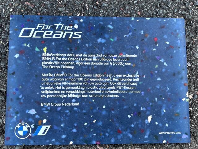 BMW i3 Executive 120Ah 42 kWh"For The Oceans"/Schuifdak/Carplay/W-pomp/3-Fase/20"Jet-black