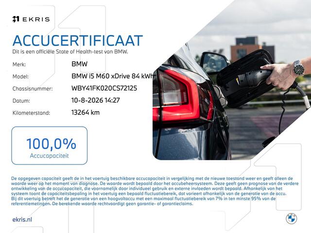 BMW i5 M60 xDrive 84 kWh | SoH 100% | M-Sportpakket Pro | Bowers & Wilkins | Panorama Dak | Driving Assistant Professional | 21" LMV - Stoelventilatie |