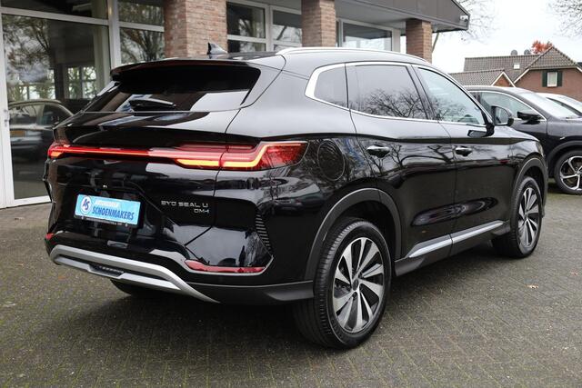 BYD Seal U 1.5 DM-i FWD Boost ZWART-LEER CARPLAY PANO 360-CAMERA STOELVENTILATIE STUUR/STOELVERW. HUD ADAPTIVE-CRUISE CLIMA NAVI 2XPDC 19''LMV ENZ ENZ!