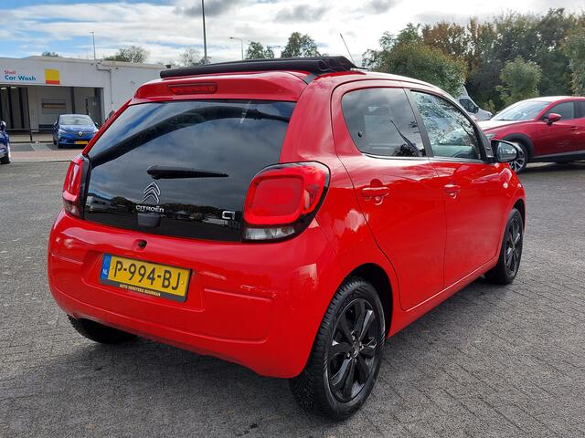 Citroen C1 1.0 VTi 72pk Airscape Shine 5-Deurs | Cabriodak | Apple Carplay + Android Auto | Clima | Achteruitrijcamera | Lichtsensor | Elek.Ramen+Spiegels | Privacy Glass | 15''lm
