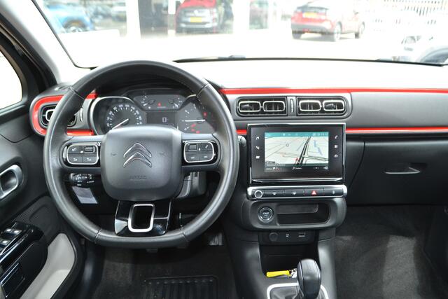 Citroen C3 1.2 PureTech S&S Shine I 110PK I NAVIGATIE I ACHTERUITRIJCAMERA I AMBIANCE RED I ZWARTE L.M. VELGEN I