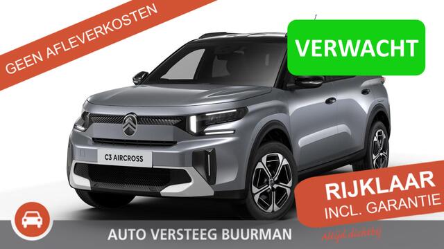 Citroen C3 Aircross 1.2 Hybrid 136 Max Navigatie, Parkeersensoren + Camera, 17'' velgen