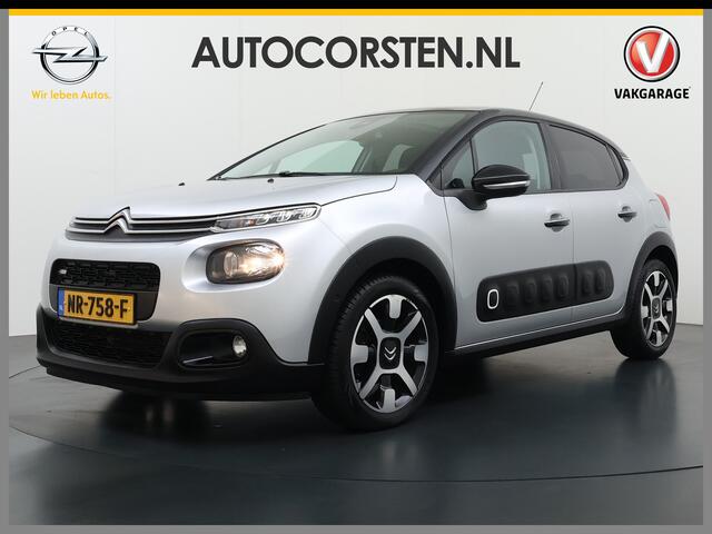 Citroen C3 111PK Automaat Panoramadak Navi Ecc Camera Apple Carplay Android Auto Cruise Control Pdc S&S Shine Regen-Lichtsensor Lmv 17" Privacy Glas Isofix Keyless Rijstrooksensor Verkeersbord detectie Origineel Nederlandse Auto Dealeronderhouden