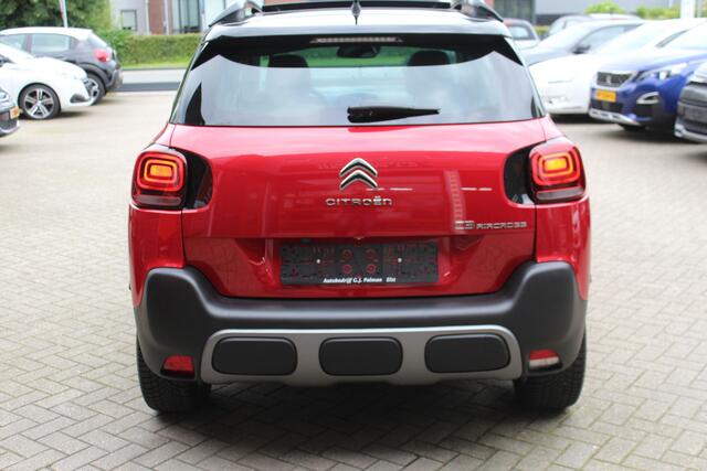 Citroen C3 Aircross 1.2 PureTech Max Clima-Cruise-Navi-Schuifdak 24 Maanden Bovag Garantie.