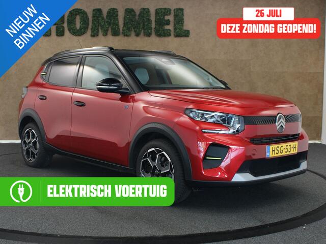 Citroen C3 Ë-C3 Max 113pk 44 kWh - SOH 100%! - 3 FASE - DAKRAILS - TWO TONE LAK - CLIMATE CONTROL - 4 SEIZOENENBANDEN - 17 INCH LICHT METALEN VELGEN - CAMERA - NAVIGATIE - PARKEERSENSOREN ACHTER - APPLE CARPLAY/ ANDROID AUTO - LICHT EN REGENSENSOR - DAB AUDIO