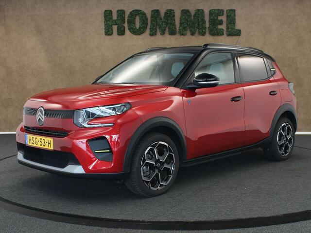 Citroen C3 Ë-C3 Max 113pk 44 kWh - SOH 100%! - 3 FASE - DAKRAILS - TWO TONE LAK - CLIMATE CONTROL - 4 SEIZOENENBANDEN - 17 INCH LICHT METALEN VELGEN - CAMERA - NAVIGATIE - PARKEERSENSOREN ACHTER - APPLE CARPLAY/ ANDROID AUTO - LICHT EN REGENSENSOR - DAB AUDIO