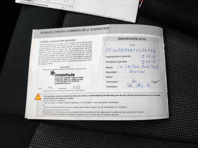 Citroen C4 CACTUS 1.2 PureTech Shine 2e-Eig. Keurig-Onderh. BOVAG-Garantie, NL-Auto.