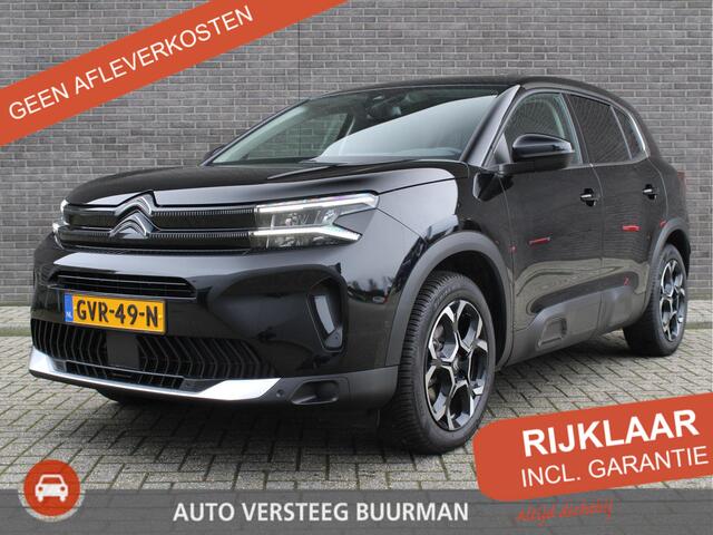 Citroen C5 Aircross 1.2 Hybrid 136PK Max Automaat, Luxe Lederen bekleding, 360 camera, navigatie, elekr. stoelen, CruiseControl, Applecarpl./Andr. Auto
