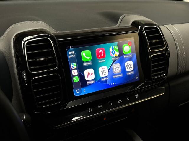 Citroen C5 Aircross 1.6 Plug-in Hybrid 225 Deluxe 225Pk Automaat (APPLE CARPLAY, GROOT NAVI, LEDER, 360 CAMERA, ADAPTIVE CRUISE, SPORTSTOELEN, GETINT GLAS, TREKHAAK, NIEUWSTAAT)