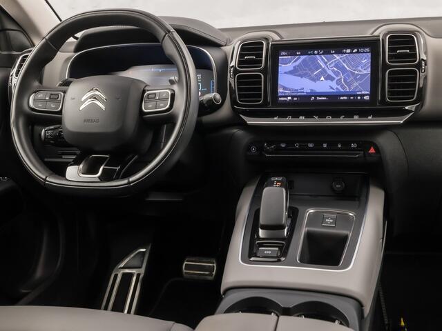 Citroen C5 Aircross 1.6 Plug-in Hybrid 225 Shine Sport 225Pk Automaat (APPLE CARPLAY, GROOT NAVI, MEMORY SEATS, 360 CAMERA, STOELVERWARMING, LEDER, SPORTSTOELEN, GETINT GLAS, ADAPTIVE CRUISE, KEYLESS, NIEUWSTAAT)