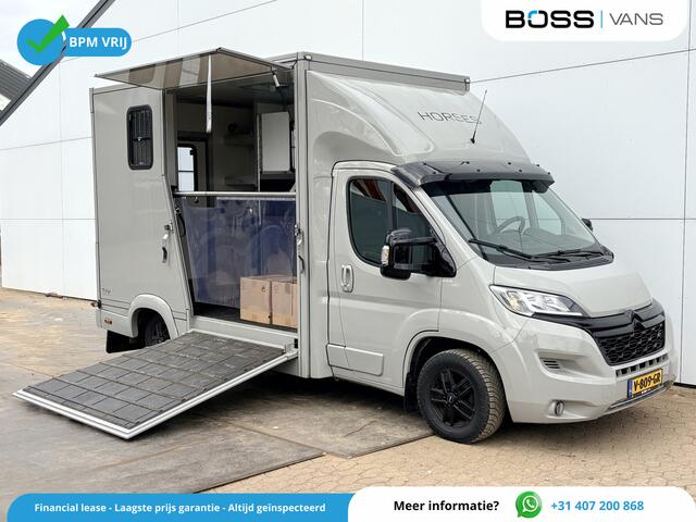 Citroen JUMPER 2.2 130PK Paardenwagen Horsetrailer Pferdewagen Gietvloer WTV-opbouw Interieur- en achteruitcamera Trekhaak Leer Climate control