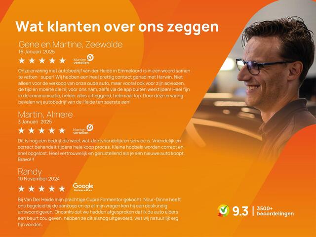 Cupra Formentor 1.4 e-Hybrid Performance 204PK DSG full led, adaptive cruise met travel assist, side assist, schuif-kanteldak, elek. verstelbare voorstoel, stuur-stoelverwarming, keyless, navigatie, 19" lichtmetaal