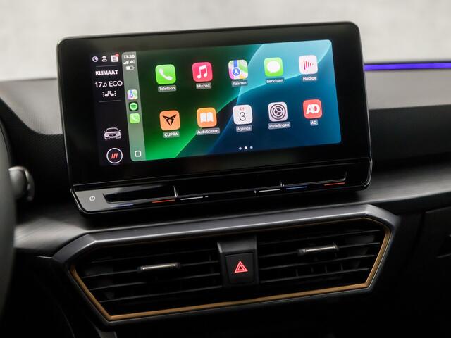 Cupra Leon 1.4 e-Hybrid VZ Performance 245Pk Automaat (SCHUIFDAK, APPLE CARPLAY, KUIPSTOELEN, SFEERVERLICHTING, ELEK BESTUURDERSSTOEL, GETINT GLAS, STUUR/STOELVERWARMING, CAMERA, ADAPTIVE CRUISE, KEYLESS, NIEUWE APK, NIEUWSTAAT)