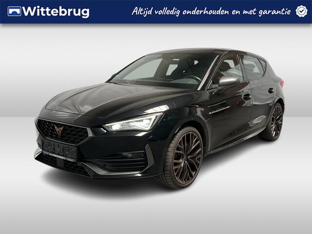 Cupra Leon 1.4 e-Hybrid VZ Black Edition / AUTOMAAT/ 245 PK/ 19" LMV/ SUPER SPORTSTUUR/ LEDER/ ELEKTR. STOEL/ PARK. SENSOREN + CAMERA/ STOEL-STUUR VERWARM./ FULL LINK/ RIJ-MODI/ NAVI/ KEYLESS
