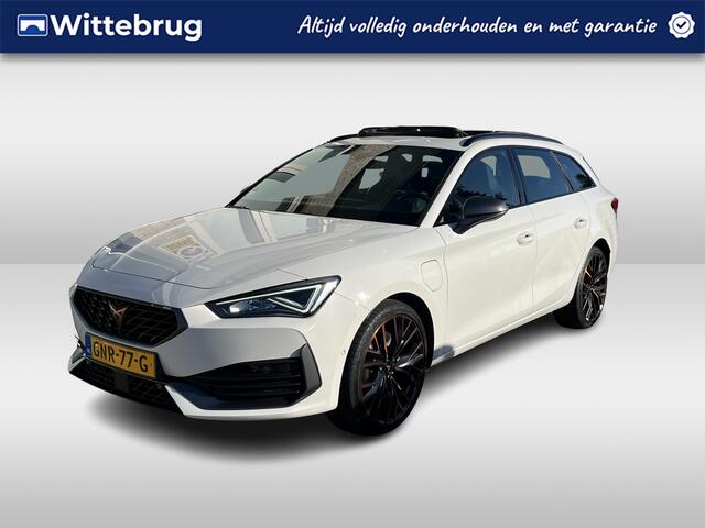 Cupra Leon Sportstourer 1.4 e-Hybrid VZ Performance / AUTOMAAT/ 245 PK/ PANO/ LEER/ SUPER-SPORTSTUUR/ ELEKTR. STOEL/ KEYLESS/ 19" LMV/ FULL LINK/ RIJ-MODI/ STOEL-STUUR VERWARM./ PARK. SENSOREN + CAMERA