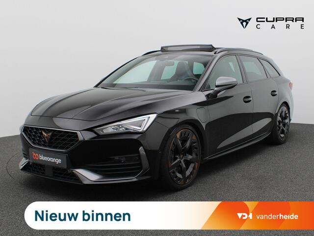 Cupra Leon Sportstourer 1.4 e-Hybrid VZ Black Edition 245PK DSG Pano-schuifdak, SOH 91%, leder, achteruitrijcamera, supersportstuur, elek. stoel, virtual pedal, stuur/stoelverwarming, keyless, 19'' lichtmetaal