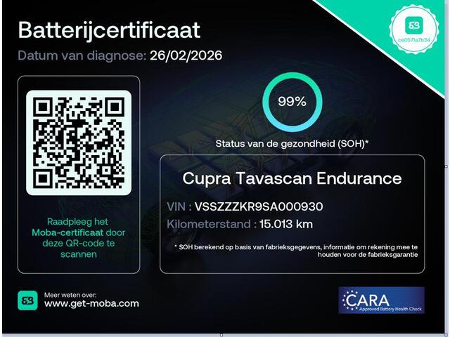 Cupra Tavascan Business 82 kWh Warmtepomp | Stoelverwarming | Navigatie |