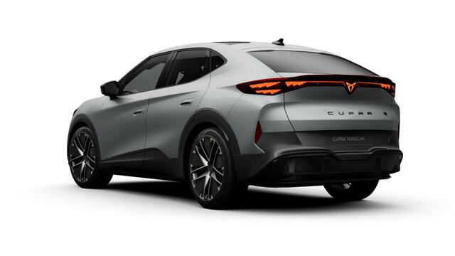 Cupra Tavascan 77kWh Elektromotor 340 1AT VZ Extreme | CUP-kuipstoelen vóór, Nappa leder Enceladus Grey | Digitaal instrumentenpaneel (Virtual Cockpit) | Draadloze Apple CarPlay(TM), Android Auto(TM)