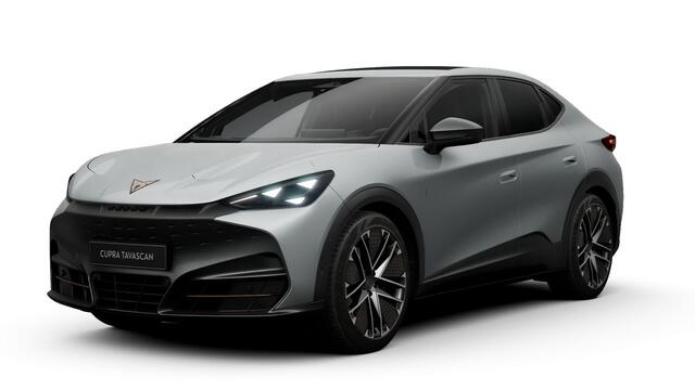 Cupra Tavascan 77kWh Elektromotor 340 1AT VZ Extreme | CUP-kuipstoelen vóór, Nappa leder Enceladus Grey | Digitaal instrumentenpaneel (Virtual Cockpit) | Draadloze Apple CarPlay(TM), Android Auto(TM)