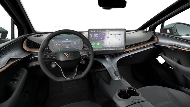 Cupra Tavascan 77kWh Elektromotor 340 1AT VZ Extreme | CUP-kuipstoelen vóór, Nappa leder Enceladus Grey | Digitaal instrumentenpaneel (Virtual Cockpit) | Draadloze Apple CarPlay(TM), Android Auto(TM)