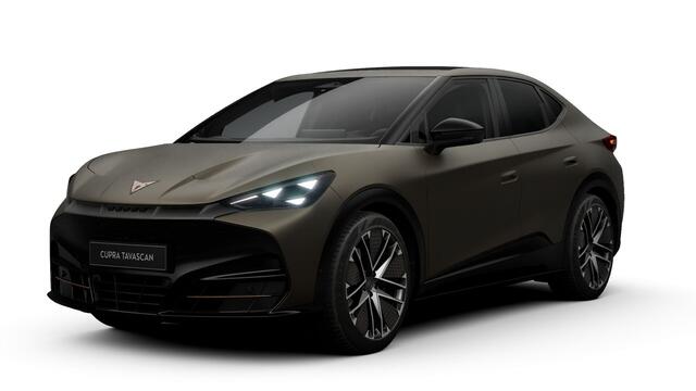 Cupra Tavascan 77kWh Elektromotor 340 1AT VZ Extreme | CUP-kuipstoelen vóór, Nappa leder Enceladus Grey | Digitaal instrumentenpaneel (Virtual Cockpit) | Draadloze Apple CarPlay(TM), Android Auto(TM)