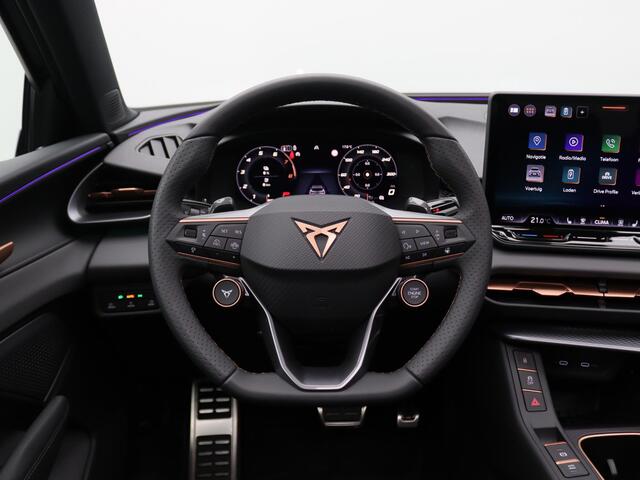 Cupra Terramar 1.5 TSI e-Hybrid VZ Performance 272PK DSG leder, trekhaak, Sennheiser audio, 360gr. camera, head-up display, matrix LED, elektrisch glazen panorama-dak, winterpakket, alarm, adaptive cruise met travel assist, side assist, virtual pedal, keyless, 20" licht