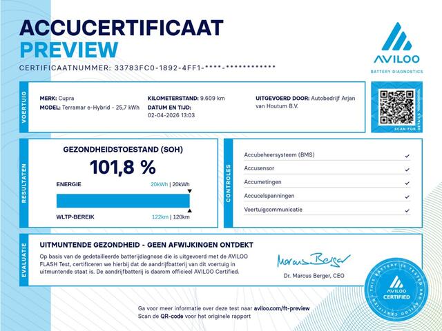Cupra Terramar 1.5 e-Hybrid | SOH 100% | Trekhaak | Panoramadak | Headup displa