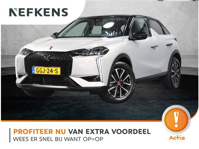 DS DS 3 1.2 130PK Performance Line | AUTOMAAT | AppleCarPlay/AndroidAuto | Navigatie | Climate Control | Adaptief Cruise Control | 360'Camera | Alcantara | Keyless | Head-Up Display | Privacy Glass | Isofix |
