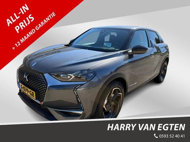 DS DS 3 CROSSBACK 1.2 Grand Chic 130pk Automaat | Leder | Navi | Camera | HUD | Adapt. Cruise |