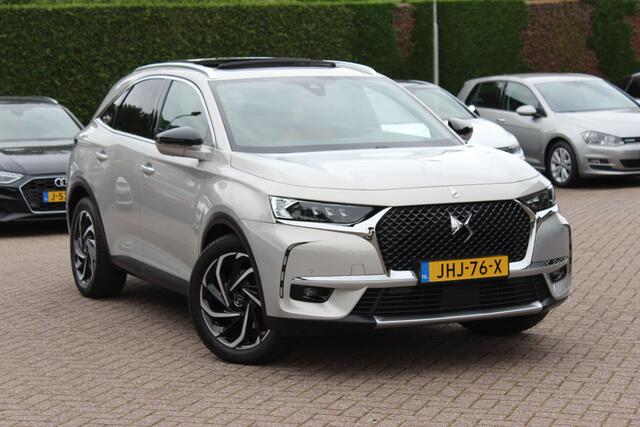 DS DS 7 Crossback E-Tense 4x4 Performance Line+ / Trekhaak / Panoramadak / Bruin Leder / Keyless / 19'' / Stoelverwarming / Dodehoek / CarPlay / DAB / Cruise Control