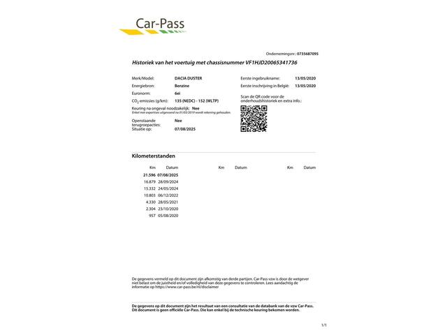 Dacia DUSTER 1.3 TCe Prestige Navi/Camera/Trekhaak afn./21dkm...