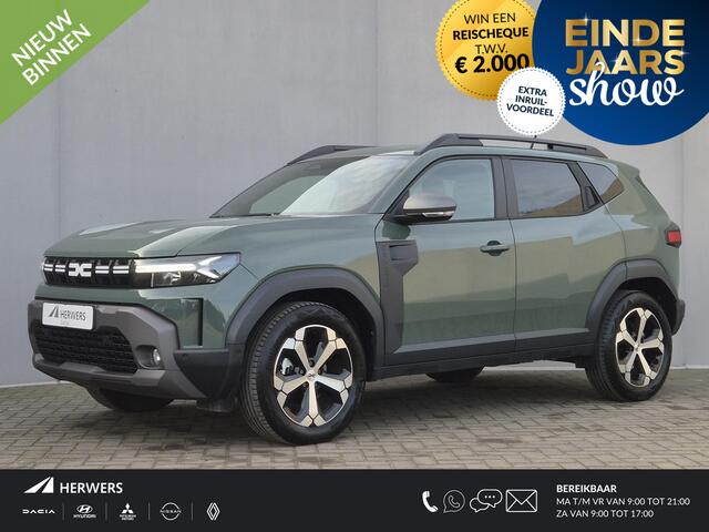 Dacia DUSTER 1.6 Hybrid 140 Journey Automaat / Fabrieksgarantie tot 04-2028<100.000 / Dealer onderhouden / Pack parking / Pack Winter / Draadloze telefoon lader / Apple Carplay Android Auto / Cruise control / Climate control /