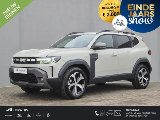 Dacia DUSTER 1.6 Hybrid 140 Journey Automaat / Fabrieksgarantie tot 04-2028<100.000 / Pack parking / Pack Winter / Draadloze telefoon lader / Apple Carplay/Android Auto / Cruise control / Climate control / Stuur & Stoelverwarming /