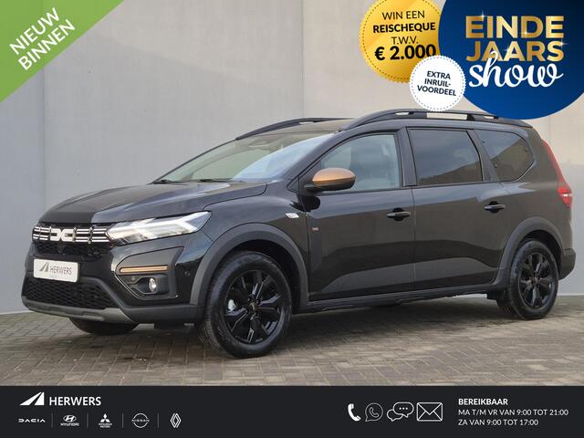 Dacia Jogger 1.6 hybrid 140 extreme 7p. Automaat / 7 Persoons / Fabrieksgarantie tot 06-2028<100.000 / Stoelverwarming / Navigatie via Apple Carplay of Android Auto / Achteruitrijcamera / Keyless Entry/Start / Climate control /