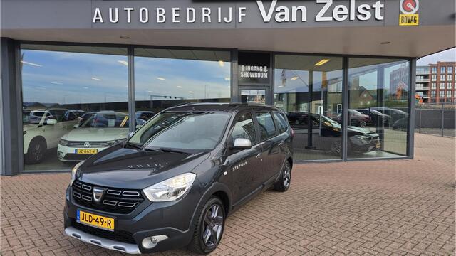 Dacia LODGY 1.2 TCe Stepway 7p. Airco, Voorstoelen verwarmd, Multimediasysteem, Navigatie, , Cruise control, Achteruitrijcamera, Parkeersensoren, Elektrische ramen en spiegels, Lichtmetalen velgen, BOVAG GARANTIE