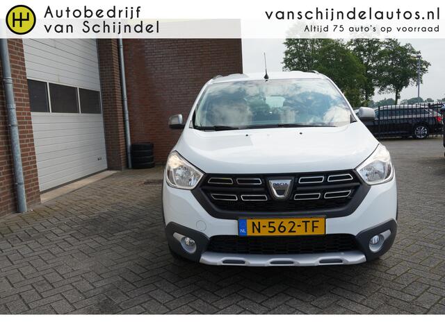 Dacia LODGY 1.3 TCE 131PK STEPWAY 5 PERSOONS ORIGINEEL NEDERLANDS TREKHAAK NAVI ANDROID/APPLECARPLAY AIRCO CRUISECONTROL PARKEERSENSOREN BLUETOOTH ELECTR.RAMEN-SPIEGELS