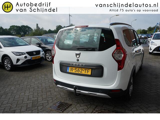 Dacia LODGY 1.3 TCE 131PK STEPWAY 5 PERSOONS ORIGINEEL NEDERLANDS TREKHAAK NAVI ANDROID/APPLECARPLAY AIRCO CRUISECONTROL PARKEERSENSOREN BLUETOOTH ELECTR.RAMEN-SPIEGELS