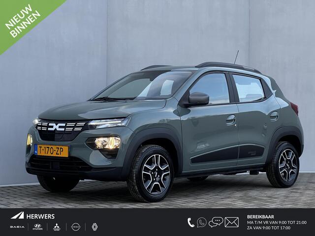Dacia Spring Expression 27 kWh Automaat / Fabrieksgarantie tot 09-2026 < 100.000 km / Accu SoH 94 % / CCS snel laden / WLTP 230 km, stad 314 km / Navigatie / Leder / Camera / Apple Carplay Android /