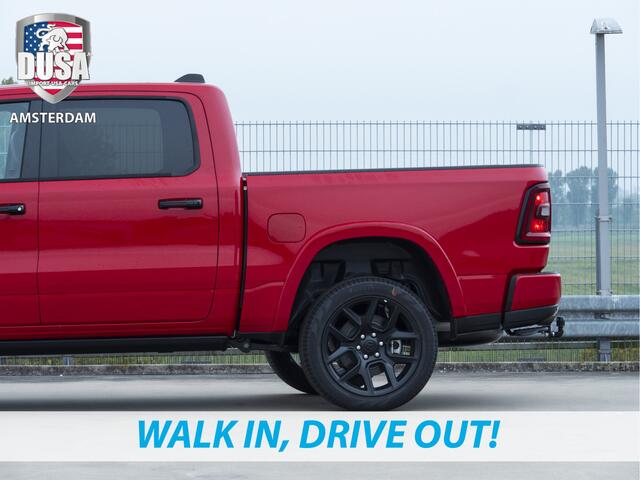 Dodge 1500 RAM Laramie | Night Edition | 2025 Panorama | Niveau regeling | 14,5-inch Touchscreen | Passenger Display Meerprijs extra opties / Accessoires - Deksel, Backflip, Fenders, wraps, Stripings etc