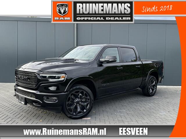 Dodge 1500 RAM 5.7 V8 HEMI 400 PK / LIMITED NIGHT / HEADUP / RIJKLAAR INCL LPG-G3 / 360 CAMERA / LUCHTVERING / ADAPTIVE CRUISE / 22 INCH / LED / PANO / CREW CAB